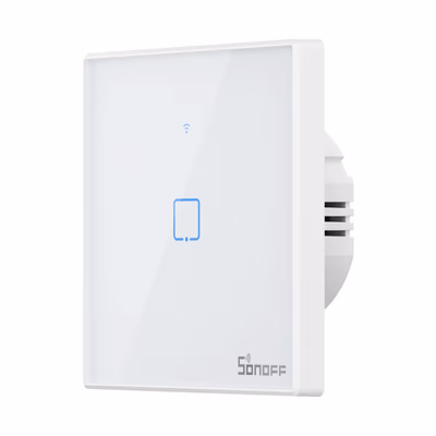 Sonoff TX T2EU1C сенсорный Wi-Fi выключатель, 1 клавиша, белый