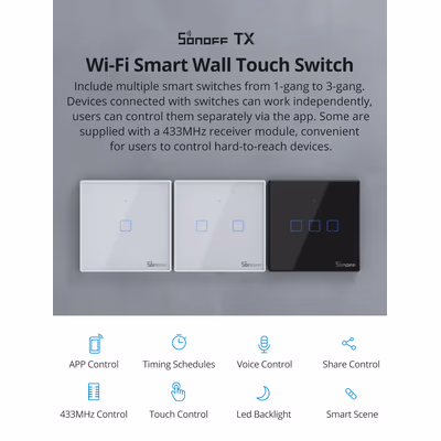 SONOFF-T2EU2C-TX - features