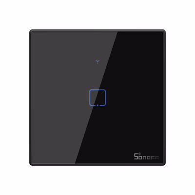 Sonoff TX T3EU1C întrerupător tactil Wi-Fi, 1 canal, sticlă neagră - main