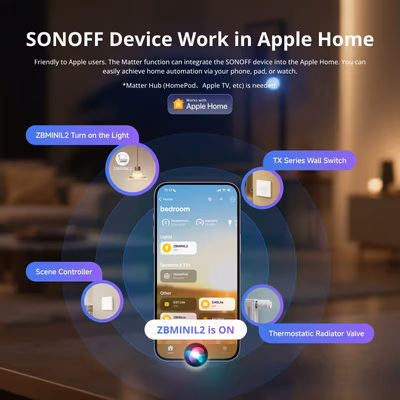 Sonoff ZBBridge-U Zigbee Bridge Ultra шлюз с Matter-мостом и Ethernet