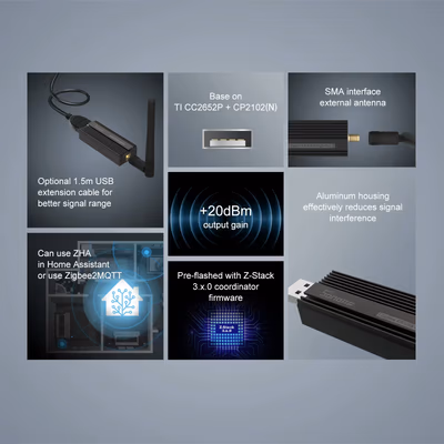 Sonoff Zigbee 3.0 USB Dongle Plus ZBDongle-P координатор на CC2652P