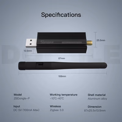 Sonoff Zigbee 3.0 USB Dongle Plus ZBDongle-P координатор на CC2652P