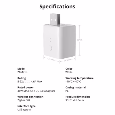 SONOFF-ZBMICRO - specs