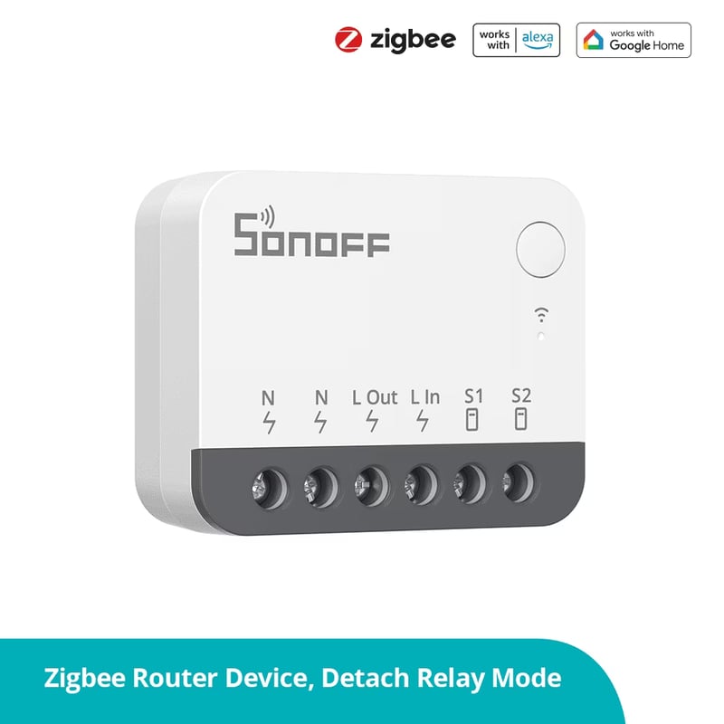 Sonoff ZBMINIR2 Extreme одноканальное Zigbee 3.0 реле в подрозетник с нулём