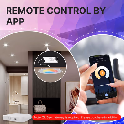 Moes ZB-TDD6 встраиваемый ZigBee-спот RGBCW 1800K-6500K, 6 Вт