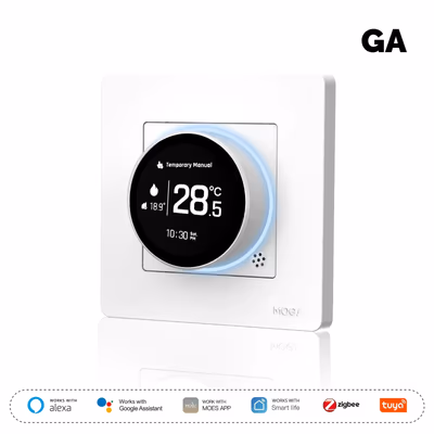 Moes ZHT-SR Star Ring термостат Zigbee для тёплого пола 16А серый
