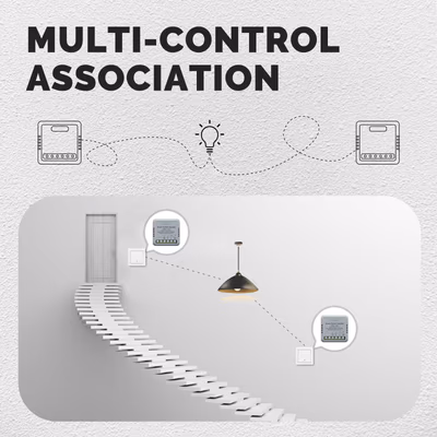 Moes ZM-104B-M-LT-MS Zigbee реле-модуль 2 канала без нуля в доза