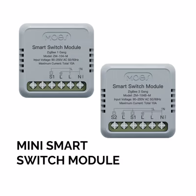 Moes ZM-104B-M-LT-MS Zigbee реле-модуль 2 канала без нуля в доза