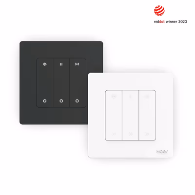 Moes ZS-SR-EUC настенный Zigbee+RF выключатель для штор, серый
