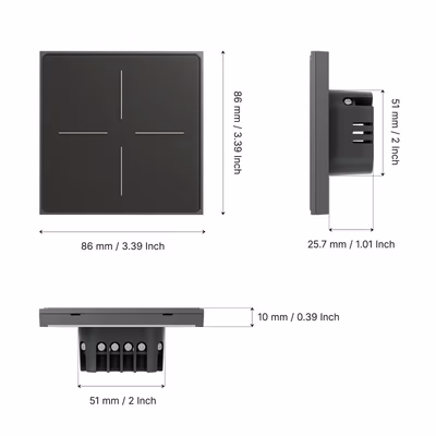 Moes Star Feather SFL01-Z выключатель Zigbee, 1 клавиша, белый