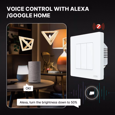 Moes Star Ring ZS-SR-EUD1 Zigbee диммер 1 клавиша, белый, с нулём
