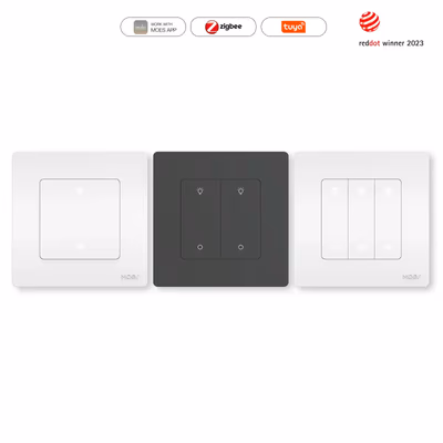 Moes ZS-SR-EUD2 диммер Zigbee Star Ring на 2 линии, белый, нужен ноль