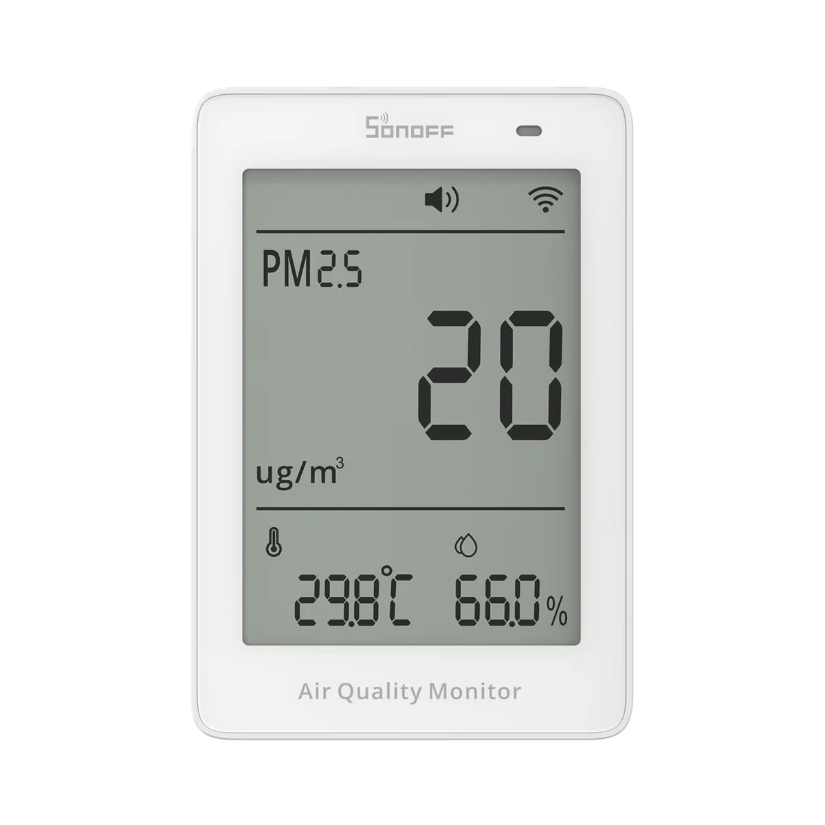 Sonoff AirGuard PM2.5/PM10 SAWF-07P – monitor al calității aerului, Matter prin Wi-Fi