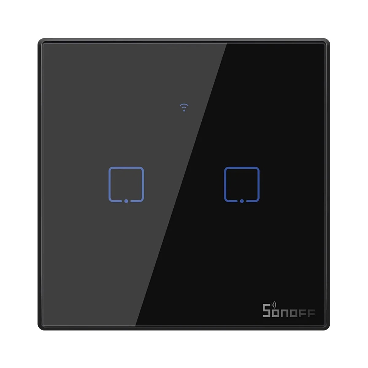 Sonoff TX T3EU2C întrerupător tactil Wi-Fi, 2 canale, negru