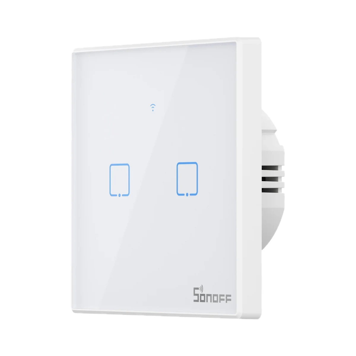 Sonoff TX T2EU2C întrerupător tactil Wi-Fi + RF433, 2 canale, alb