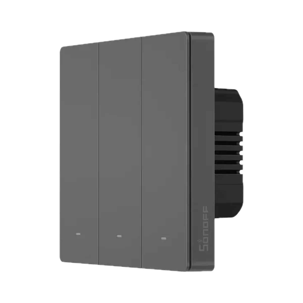 Sonoff SwitchMan M5-3C-86 întrerupător de perete Wi-Fi, 3 canale, tip 86, gri închis