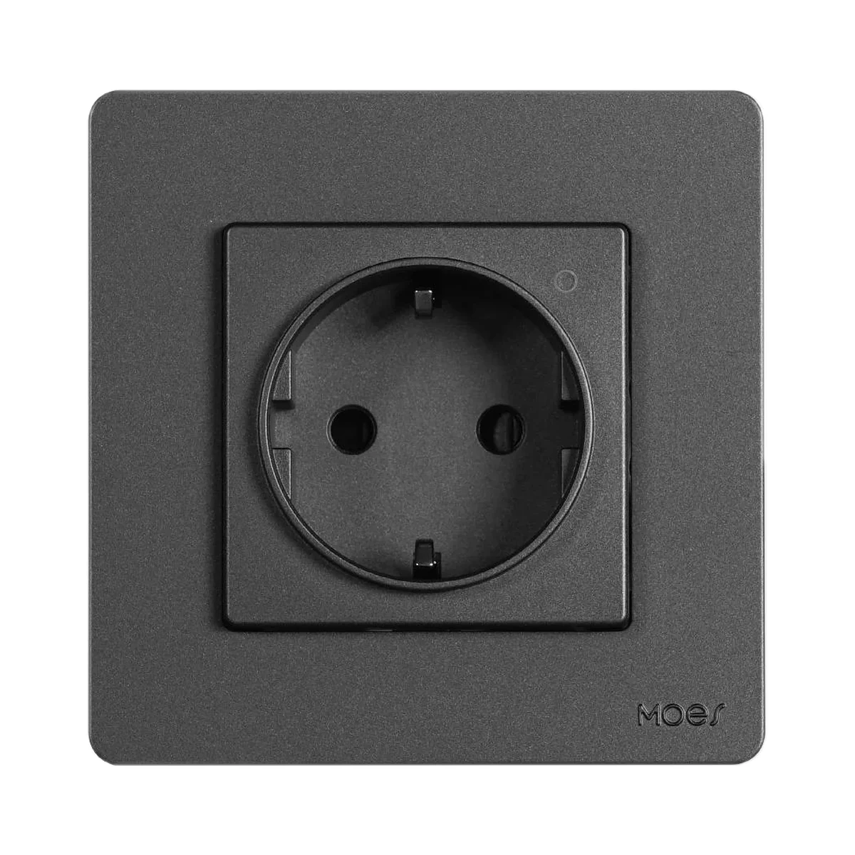 Foto de la producător (serie): Moes Star Ring ZK-SR-EU priză Zigbee încastrată Schuko 16 A cu contor de energie, gri