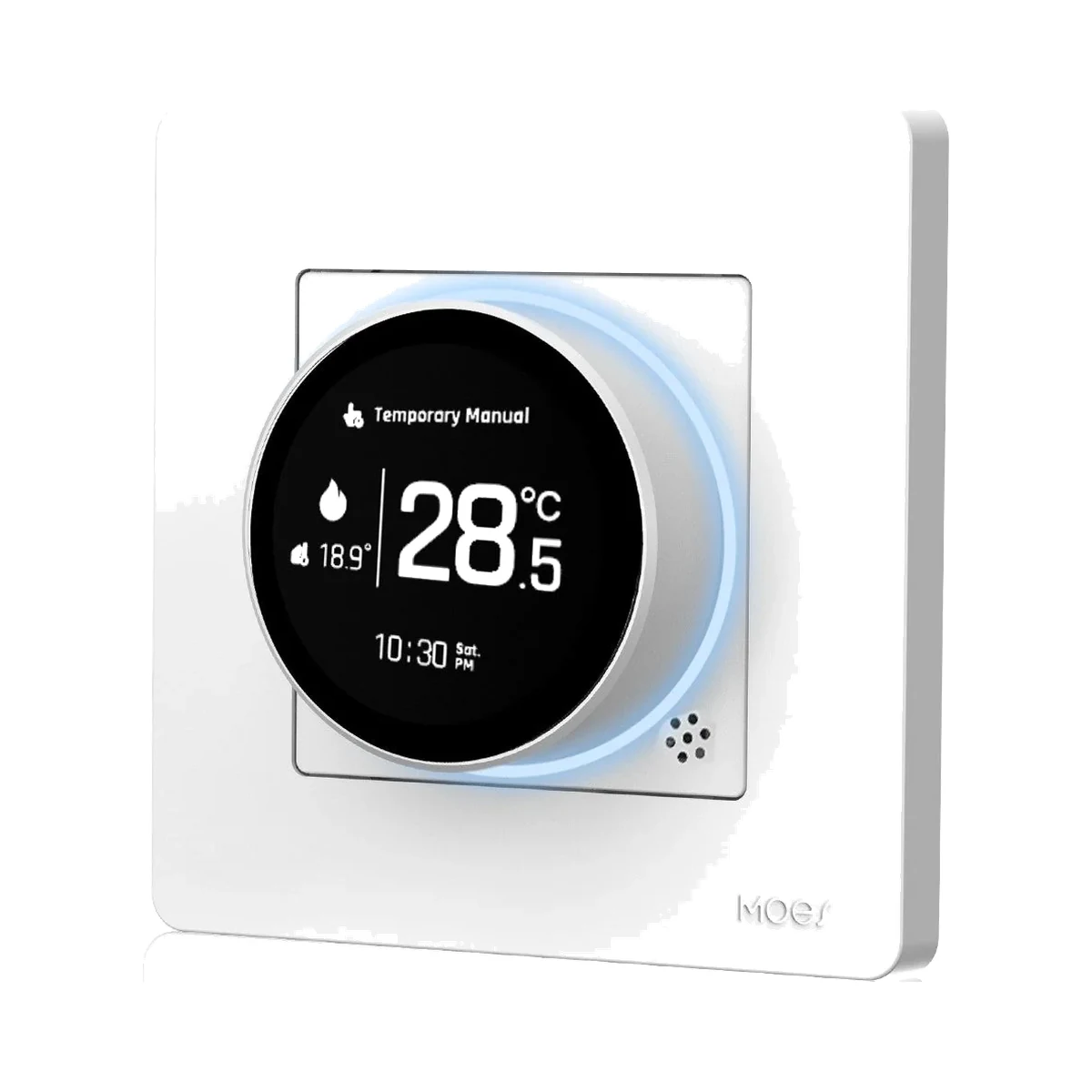 Foto de la producător (serie): Moes ZHT-SR Star Ring termostat Zigbee pardoseală electrică 16A alb