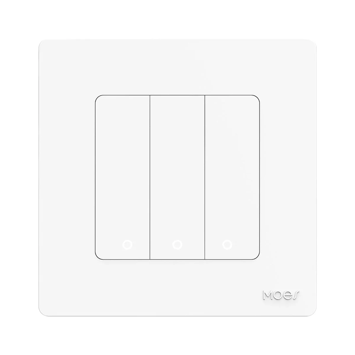 Foto de la producător (serie): Moes Star Ring ZS-SR-EU3 întrerupător Zigbee, 3 clape, fir neutru opțional, alb