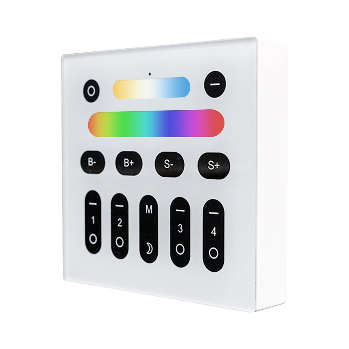 Gledopto GL-W-003Z panou tactil de perete 2.4G RF, 4 zone RGB+CCT, cu baterii