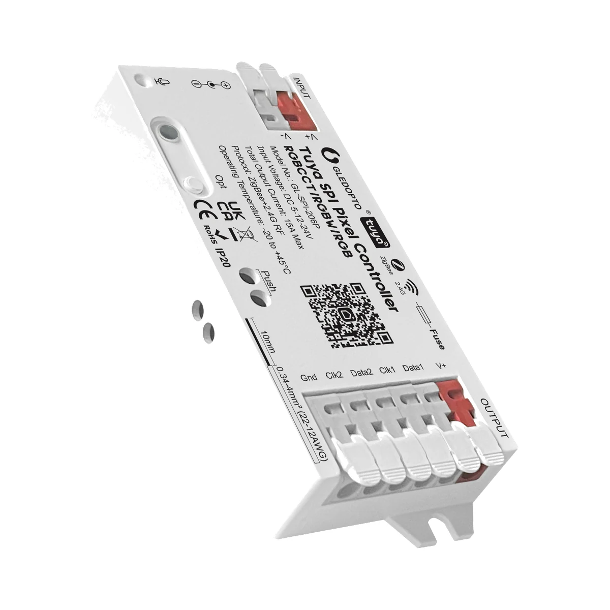 Gledopto GL-SPI-206P controler pixel SPI adresabil Tuya ZigBee