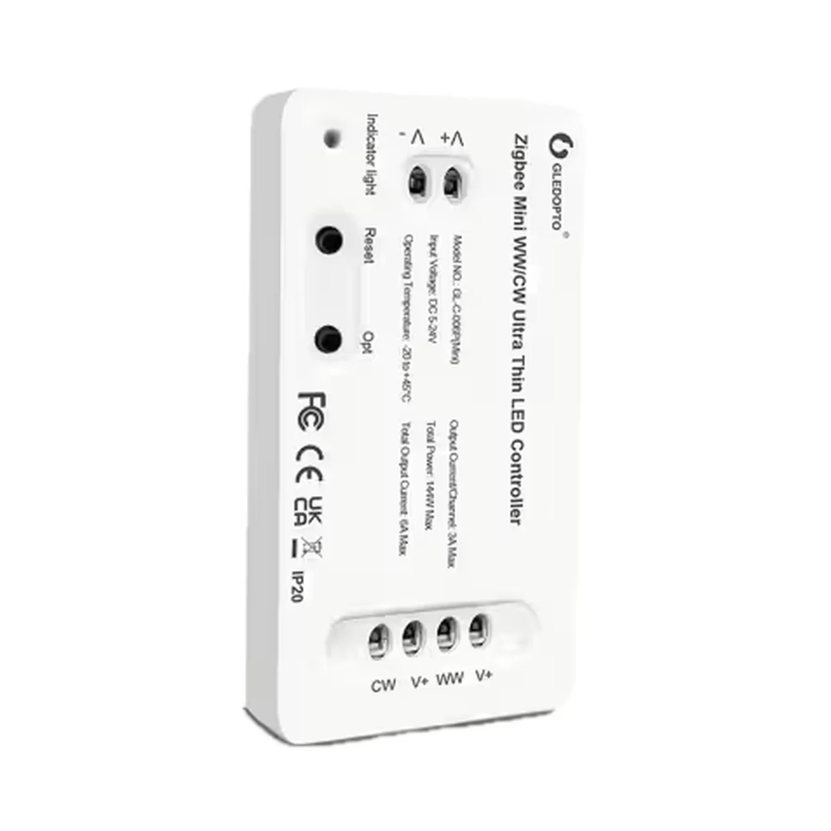 Gledopto GL-C-006P Mini controler Zigbee pentru bandă LED WW/CW