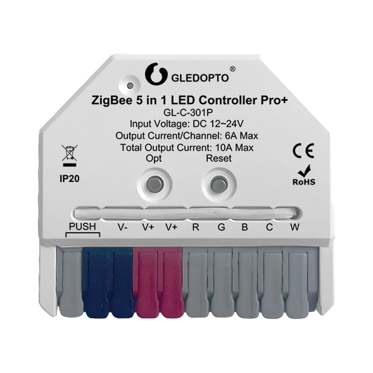 Gledopto GL-C-301P controler LED 5-în-1 Zigbee Pro+ Ultra-mini