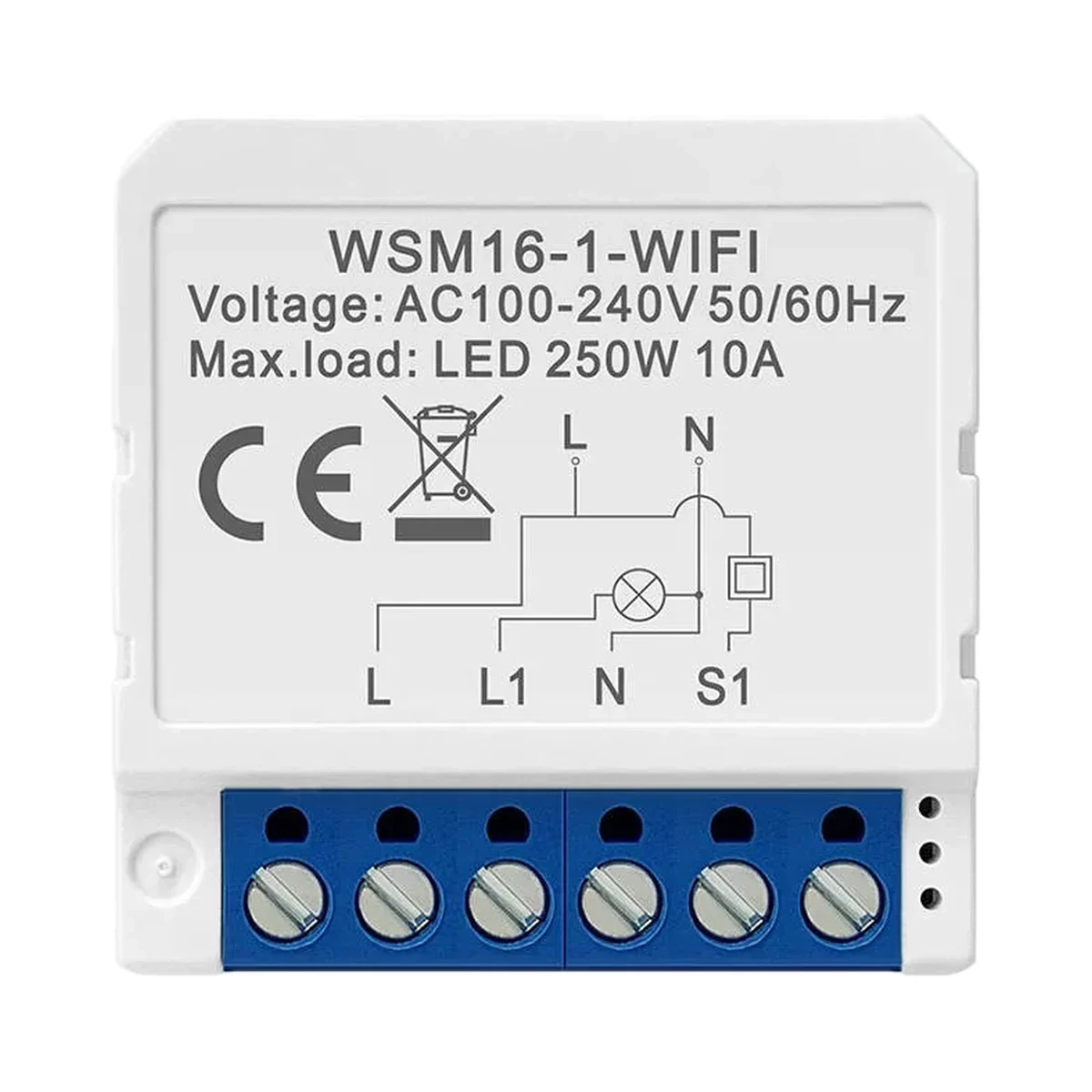 Foto de la producător (serie): Avatto WSM16-W1 modul releu Wi-Fi cu 1 canal, în doză