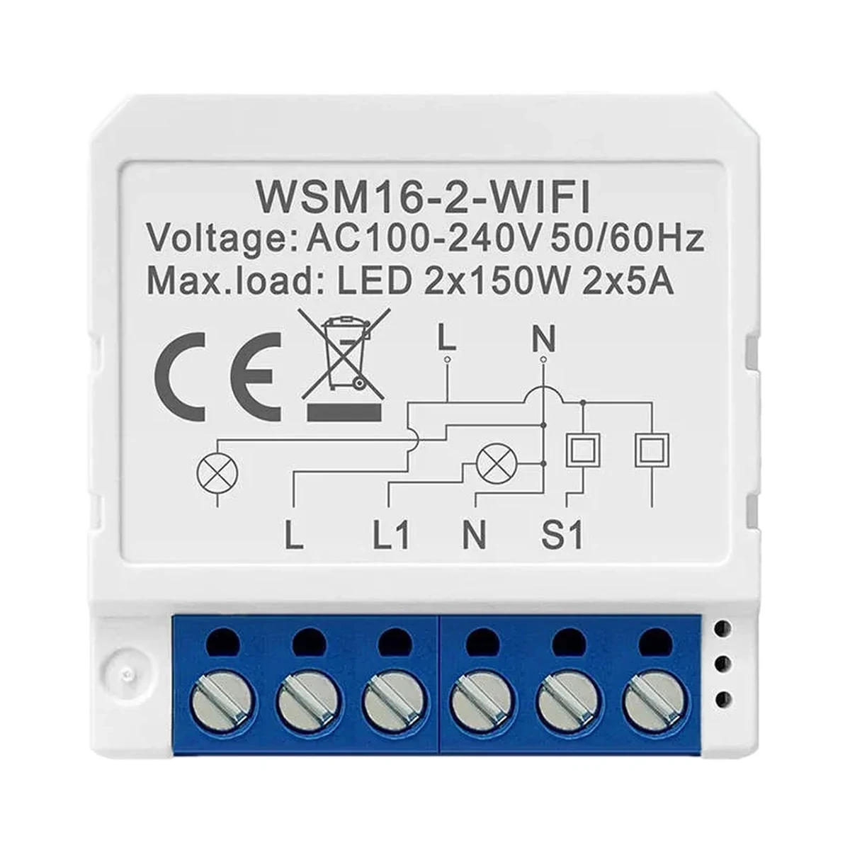 Foto de la producător (serie): Avatto WSM16-W2 modul întrerupător Wi-Fi cu 2 canale, în doză