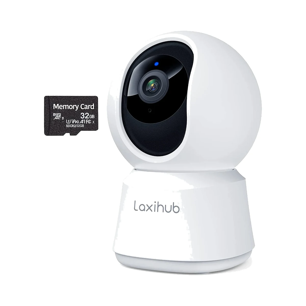 LaxiHub P2 — cameră Wi-Fi rotativă de interior, 1080p, 355° (cu microSD 32GB)