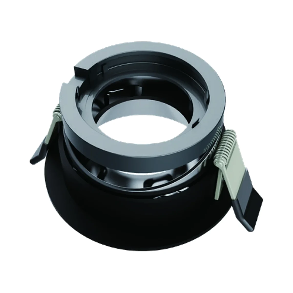 Foto de la producător (serie): Yeelight Pro U ramă rotundă încastrată pentru modul spot, Ø75 mm, neagră