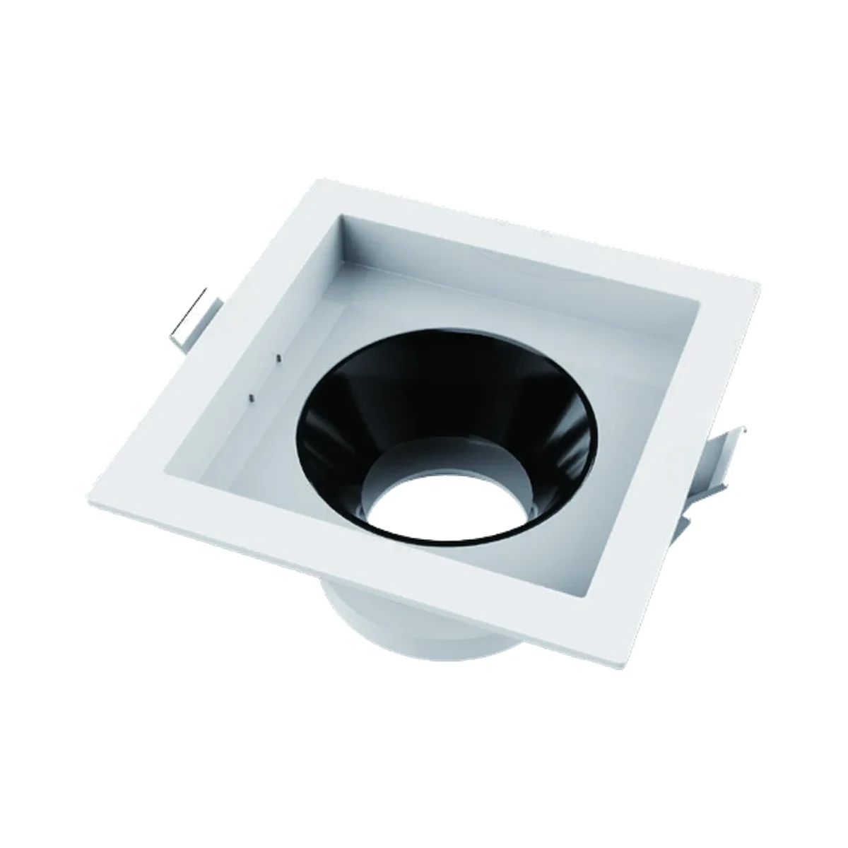 Foto de la producător (serie): Yeelight Pro U ramă pătrată încastrată pentru modul spot, 100×100 mm, albă