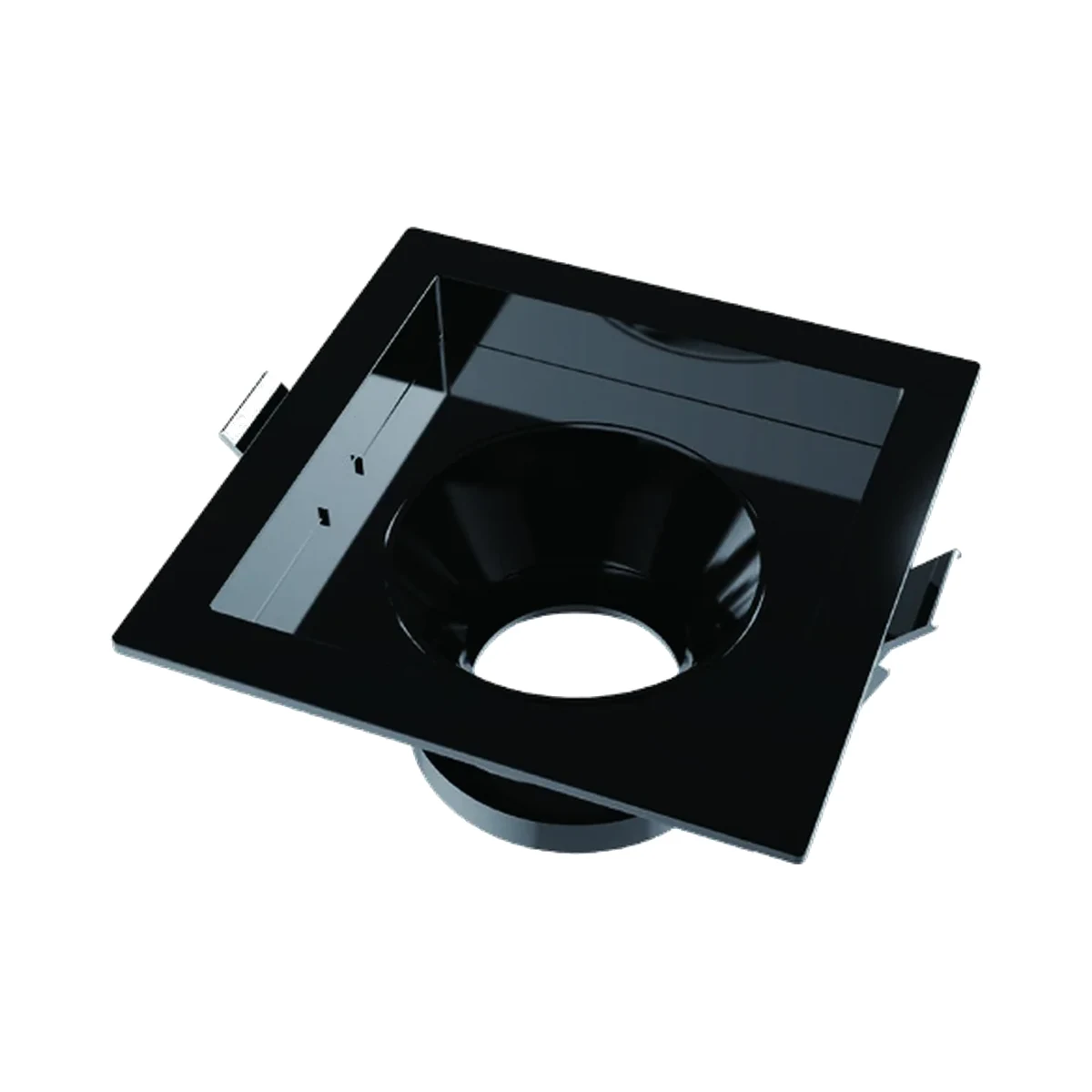 Foto de la producător (serie): Yeelight Pro U ramă pătrată încastrată pentru modul spot, 100×100 mm, neagră