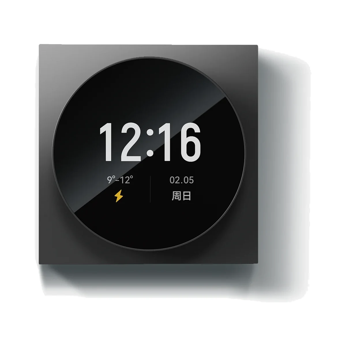 Yeelight Pro S YP-0257 întrerupător rotativ cu ecran 2,1″, 2 relee, Bluetooth Mesh, gri