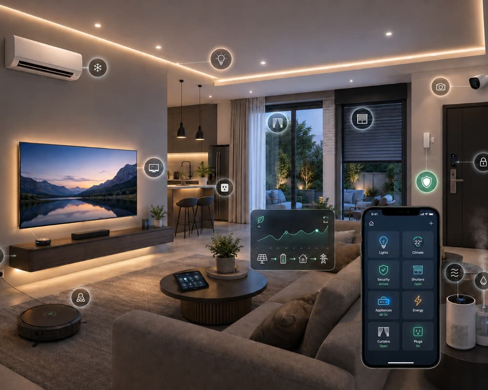Casă inteligentă CasaSmart — living controlat dintr-o singură aplicație